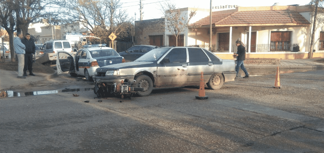 Motociclista herida
