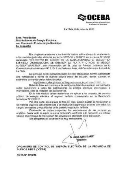 Marcha atrás con el aumento