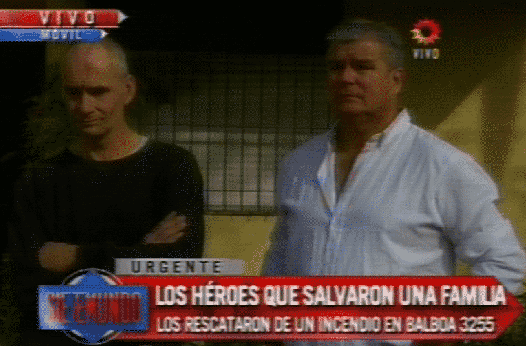 Dos vecinos se convirtieron en héroes y rescataron a una familia de un incendio