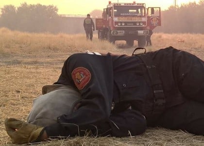 En el medio de los incendios, la viralización de una foto