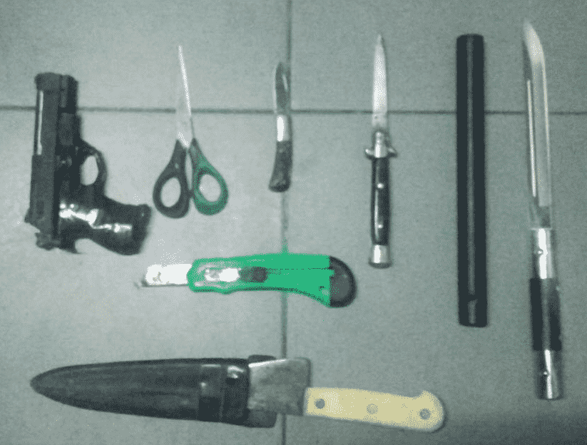 Armas secuestradas durante los corsos céntricos