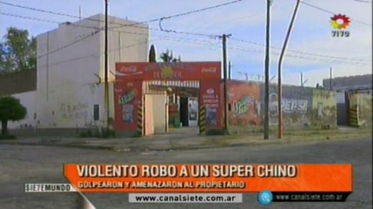 Violento robo a mano armada en un Super chino