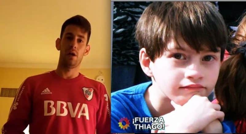 Jugadores de River enviaron mensajes de apoyo a Thiago