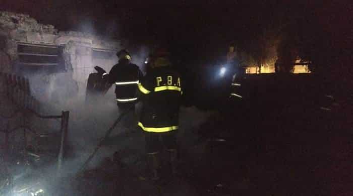 Incendio intencional, las pérdidas fueron totales