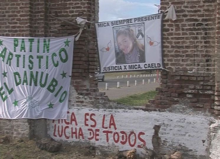 Pintaron un mural recordando a Mica Ortega