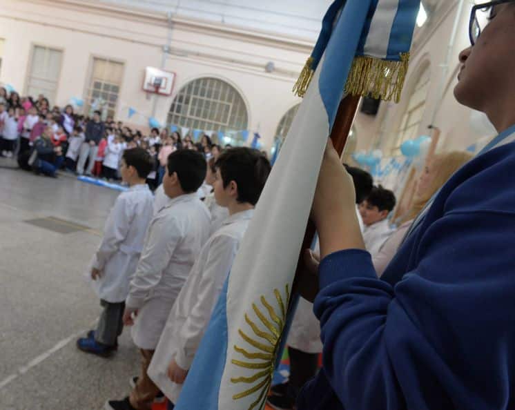 El acto por el día de la bandera