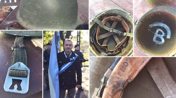 Malvinas: coleccionista inglés devolverá un casco argentino
