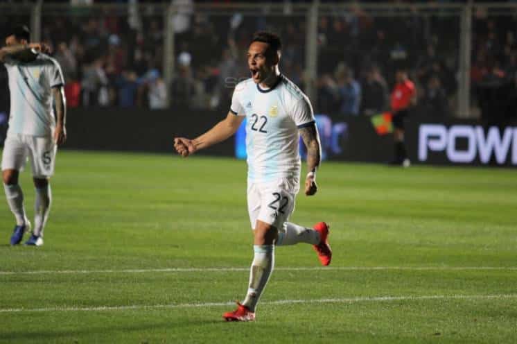 Lautaro marcó dos goles en el triunfo de la Selección