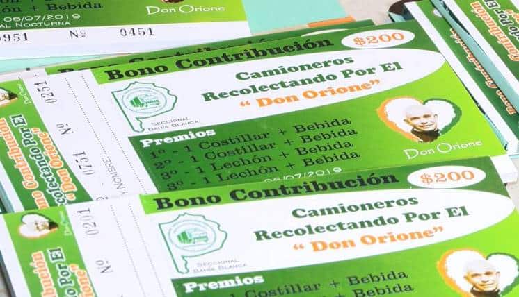 Venta de bonos para ayudar al Hogar Don Orione