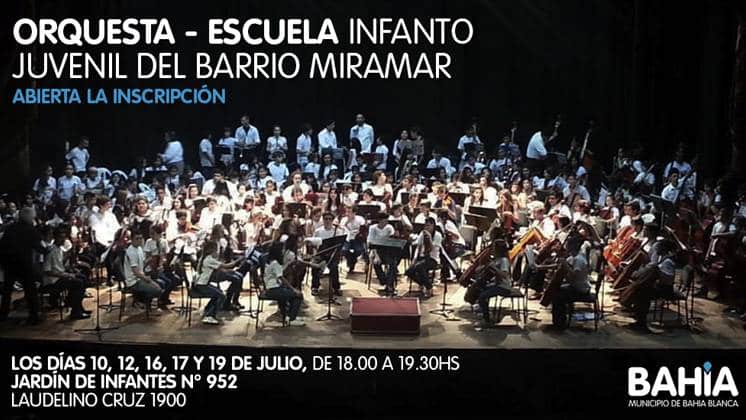 Últimos días para inscribirse en la Orquesta-Escuela del Barrio Miramar