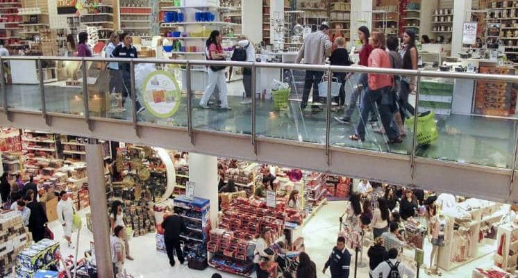 Cayeron las ventas en supermercados y shoppings