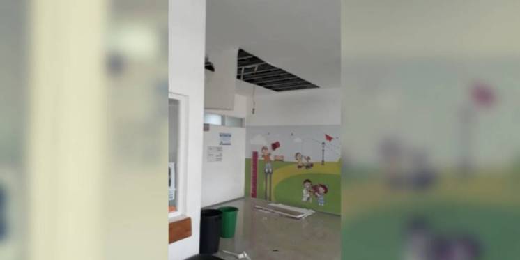 Cayó parte del techo en la guardia del Hospital Penna