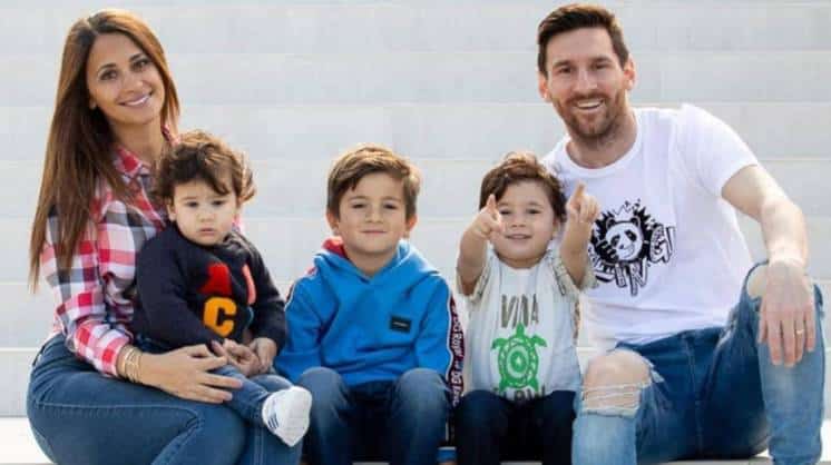 ¡Tres angelitos! La foto familiar de los hijos de Messi antes de ir a dormir
