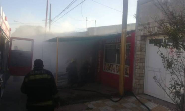 Incendio de un comercio en la ciudad