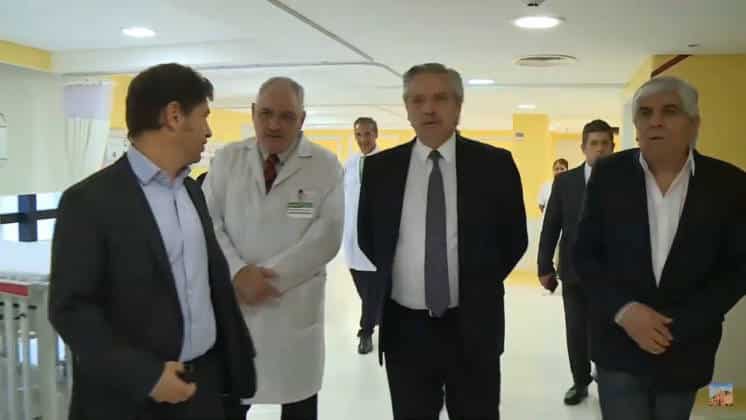 Coronavirus | “Hugo Moyano es un dirigente sindical ejemplar”, dijo Alberto Fernández durante la inauguración de una clínica