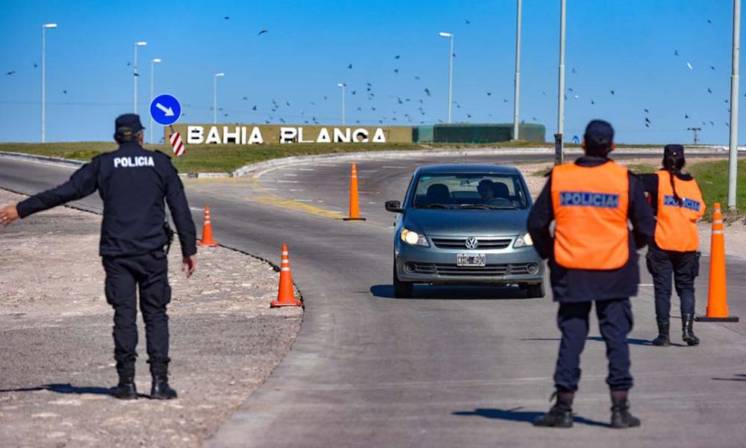 Controles en los accesos a Bahía