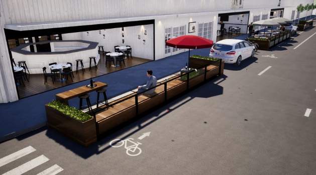 Bares y restaurantes con plataformas urbanas