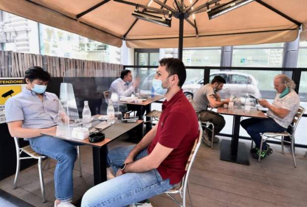 Flexibilización en Italia: abren bares y restaurantes