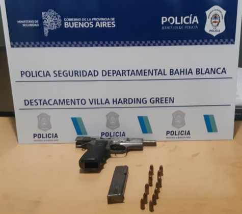 Detenido con un arma y municiones