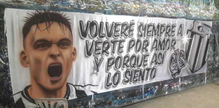 La bandera que emocionó a Lautaro Martínez