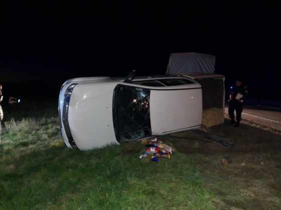 Volcó una camioneta en la Ruta 33