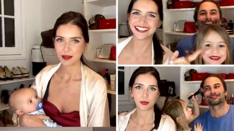 Zaira Nara quiso hacer un tutorial de make up pero se metió su hija y terminó maquillando a toda la familia