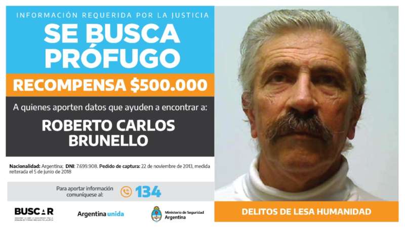 Ofrecen recompensa para lograr la captura de un ex teniente acusado por delitos de lesa humanidad en Bahía Blanca