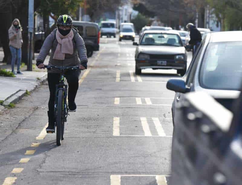 Demarcación de ciclovías en Gorriti entre Güemes y Castelli