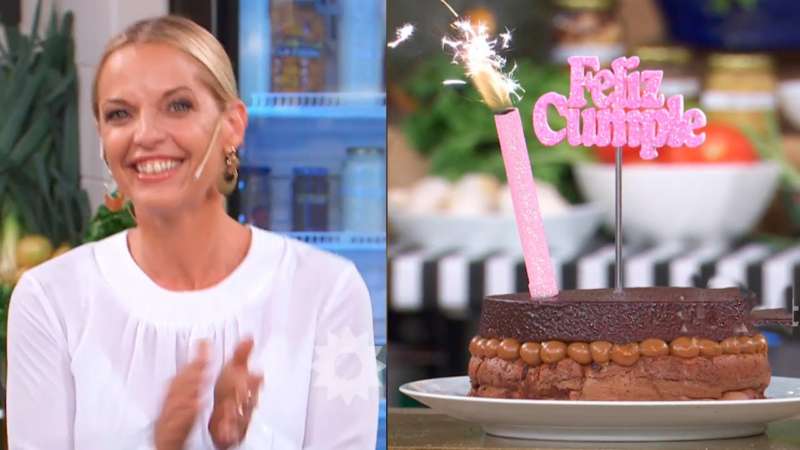 El gran premio de la cocina: Carina Zampini festejó su cumpleaños en vivo y les tiró un palito a dos miembros del jurado