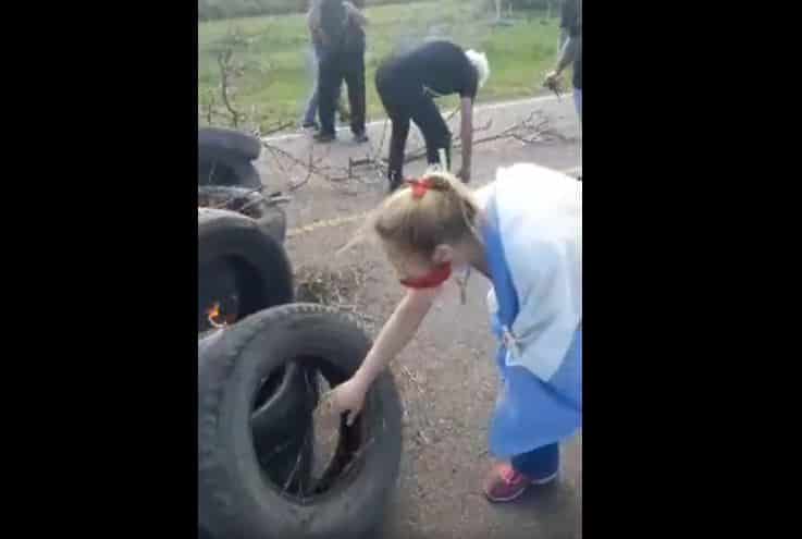 Propietarios no residentes hicieron un piquete en el acceso a Monte Hermoso