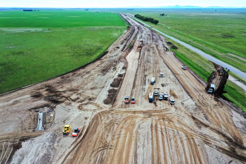 Avances en la autopista en la Ruta 33