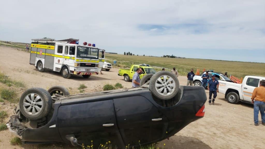 Vuelco en la ruta 33