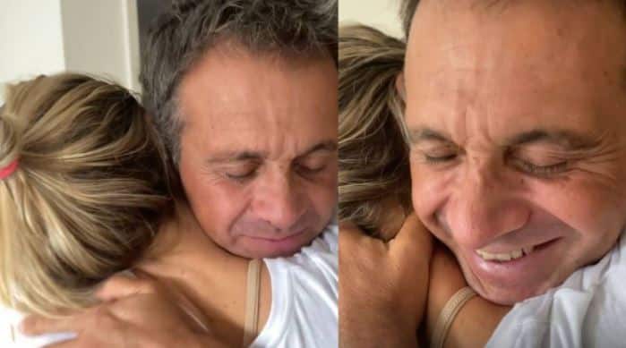El abrazo más esperado: Sergio Lapegüe se reencontró con su hija Micaela tras salir de terapia intensiva