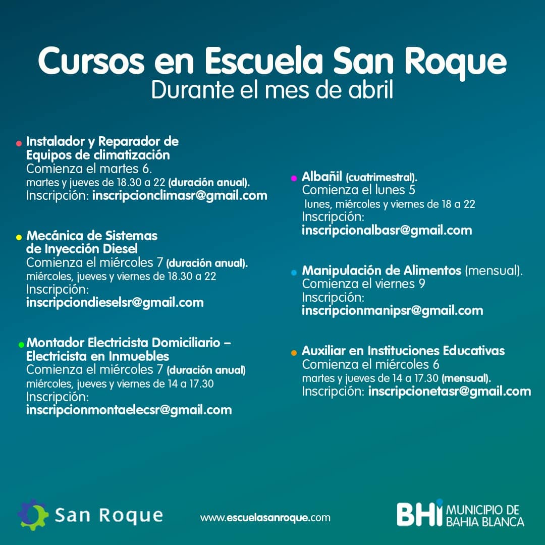 Capacitaciones de la Escuela San Roque