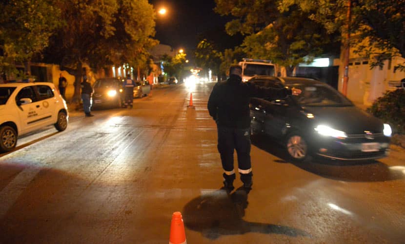 El UPD y los controles durante la madrugada en el Paseo de las Esculturas
