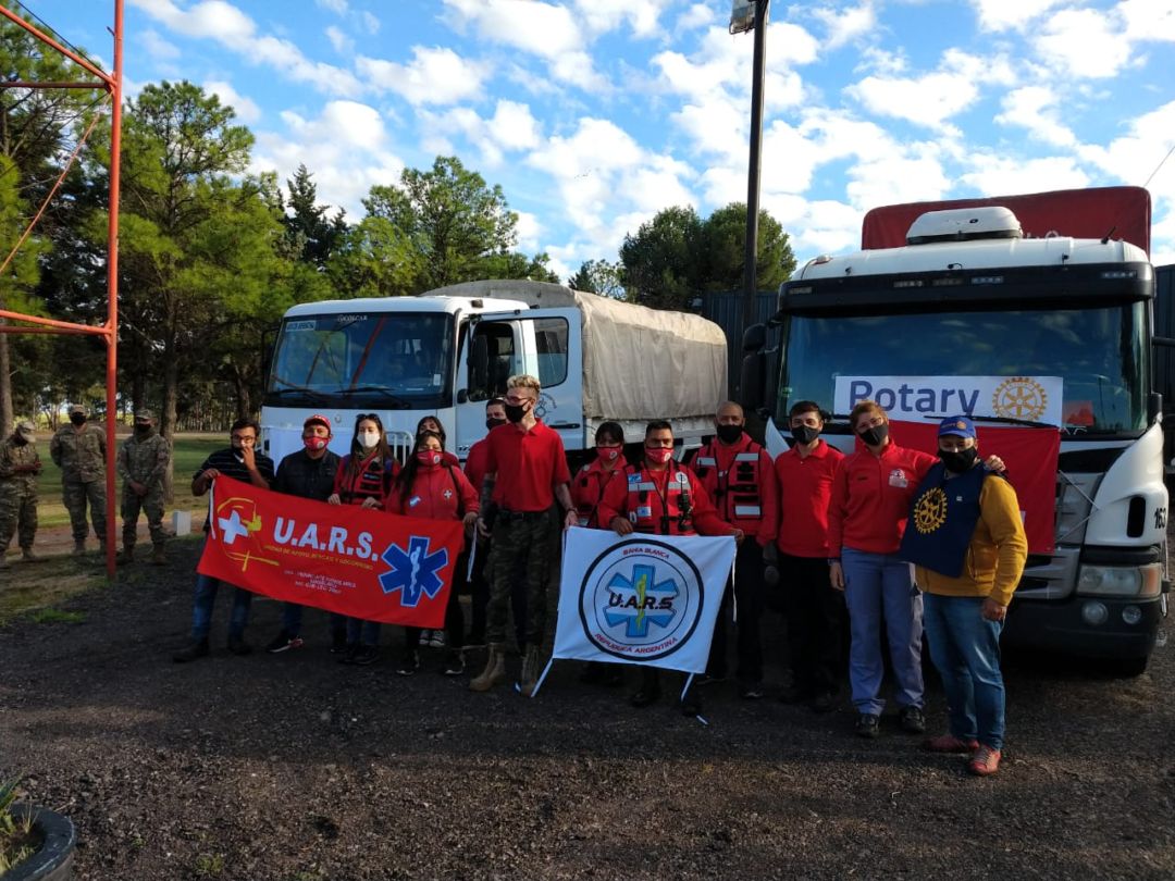 Partieron los camiones con las donaciones para la Patagonia