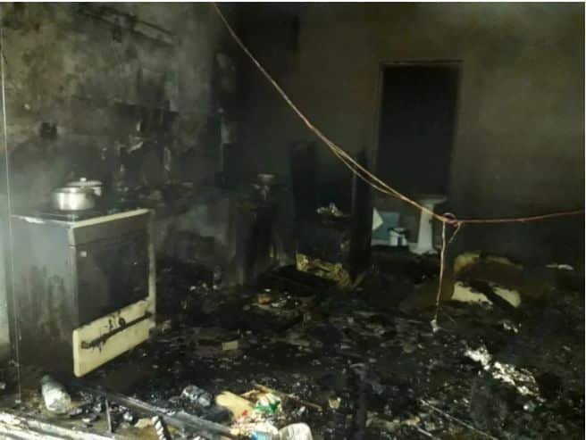 Le robaron la garrafa y le incendiaron la casa