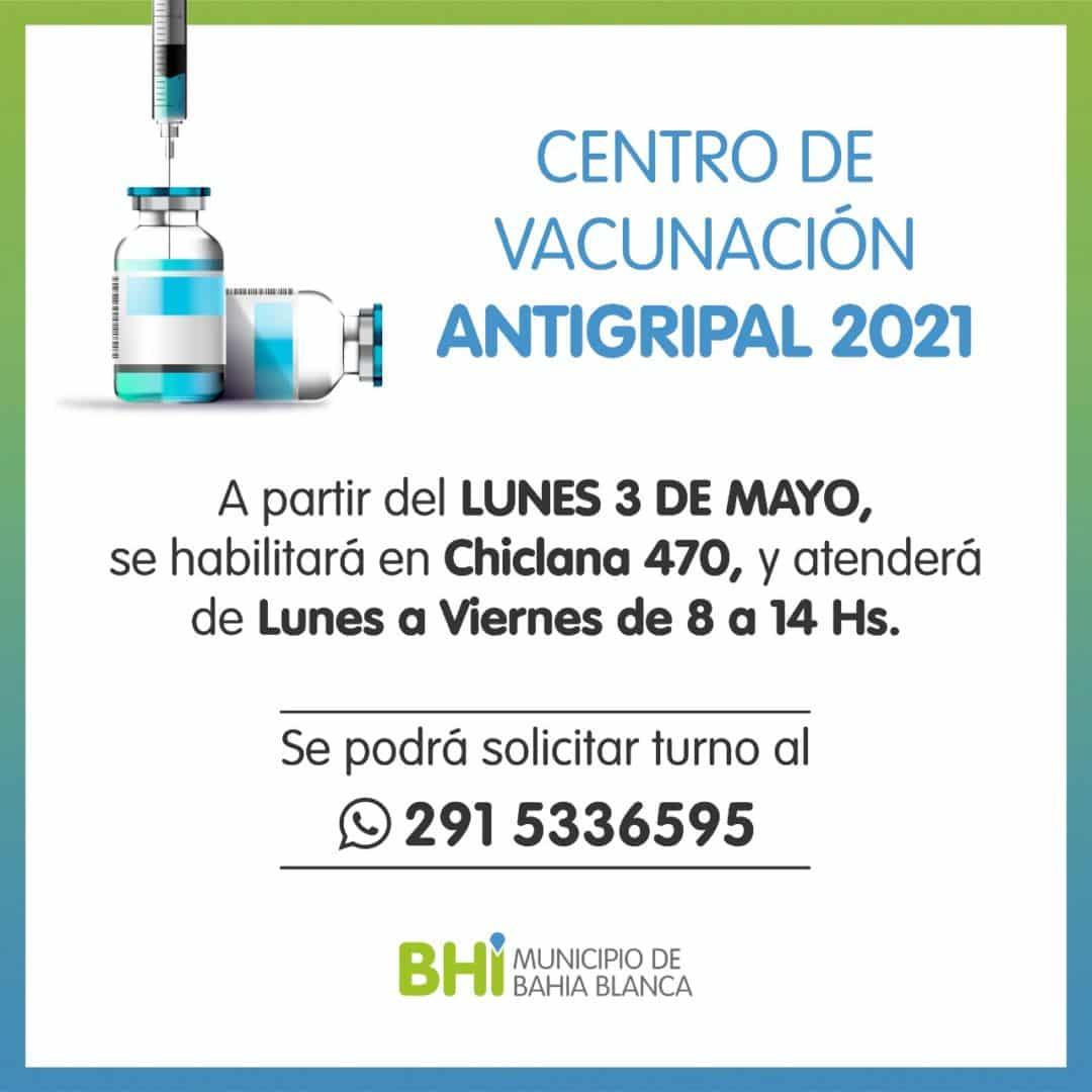 Vacuna antigripal – nuevo centro de vacunación
