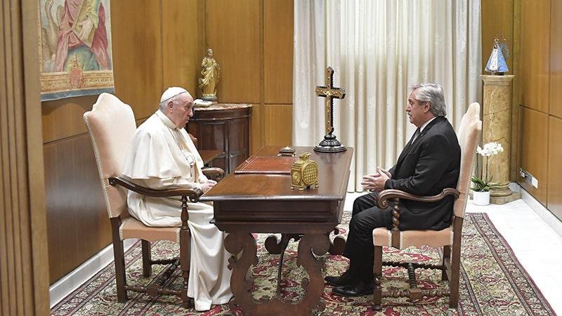 Alberto Fernández, tras reunirse con el papa Francisco: “Me expresó su idea de apoyarnos en todo lo que pueda”
