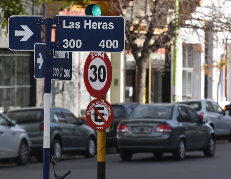 Sectores con máxima de 30 km/h