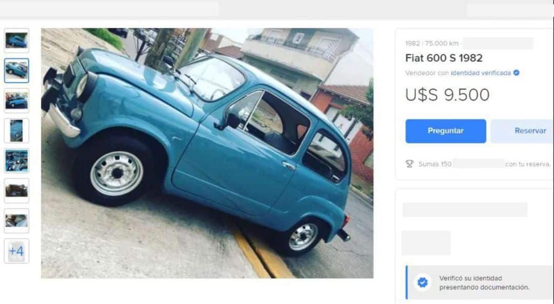 El desopilante aviso de un Fiat 600 que se vende al precio de un 0 km: “Sabios de sobremesa de asado, ruego abstenerse”