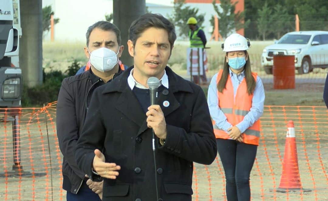 Kicillof recorrió las obras de la autopista Paso Urbano en Bahía Blanca
