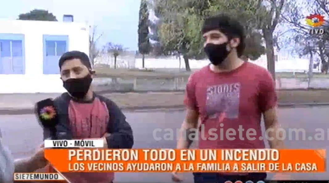Dos repartidores se convirtieron en héroes y salvaron a una chica de morir en un incendio