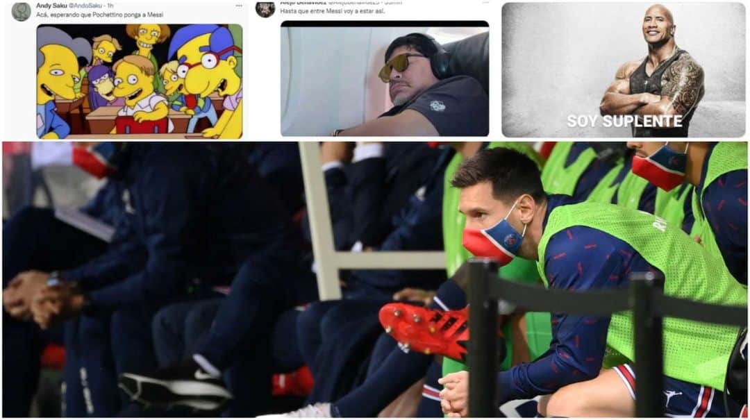 “Messi suplente”, los desopilantes memes que coparon las redes tras el debut del crack argentino en el PSG