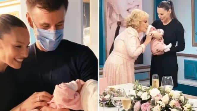 Pampita y Roberto García Moritán le presentaron a su beba Ana a Mirtha Legrand: “Se portó bárbaro”