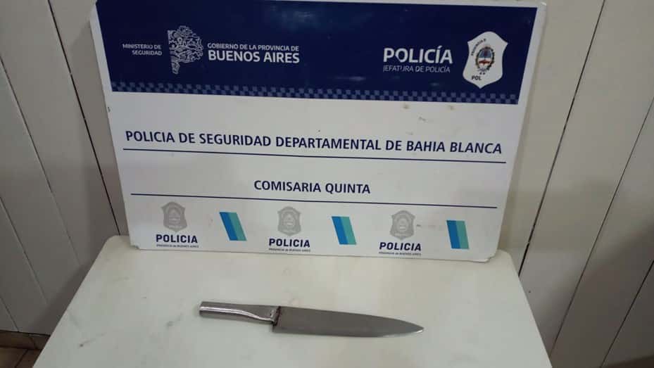 Amenazó a su pareja con un cuchillo y terminó detenido
