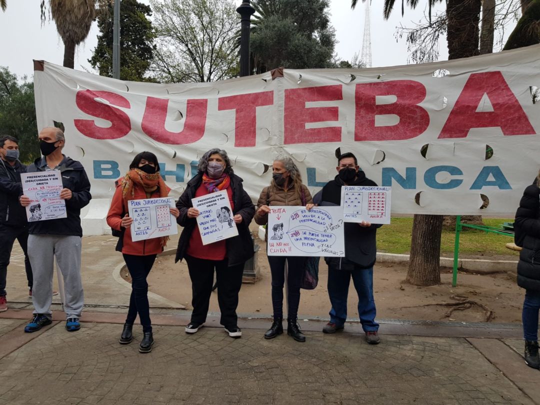 Tras el anuncio de presencialidad plena, SUTEBA se manifestó en contra