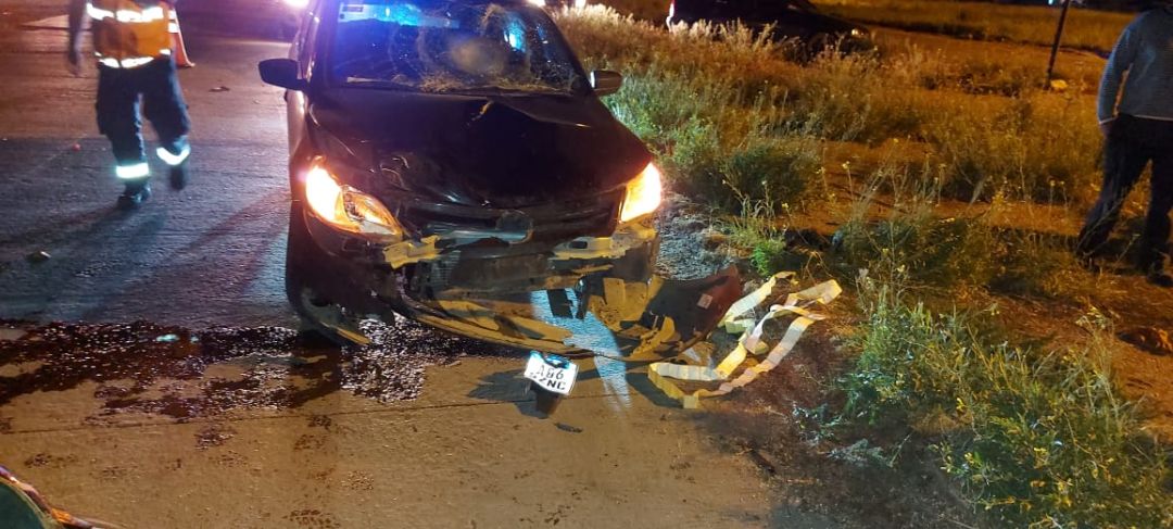 Un motociclista sufrió importantes heridas en un accidente en la rotonda de Grünbein