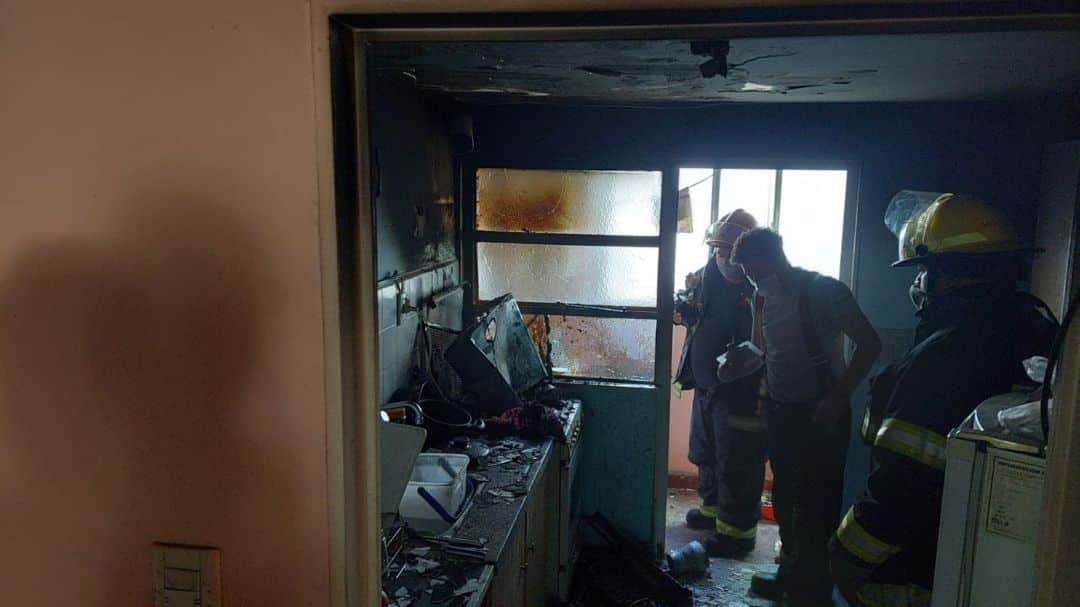 incendio en el barrio Rucci: un joven sufrió quemaduras y fue internado