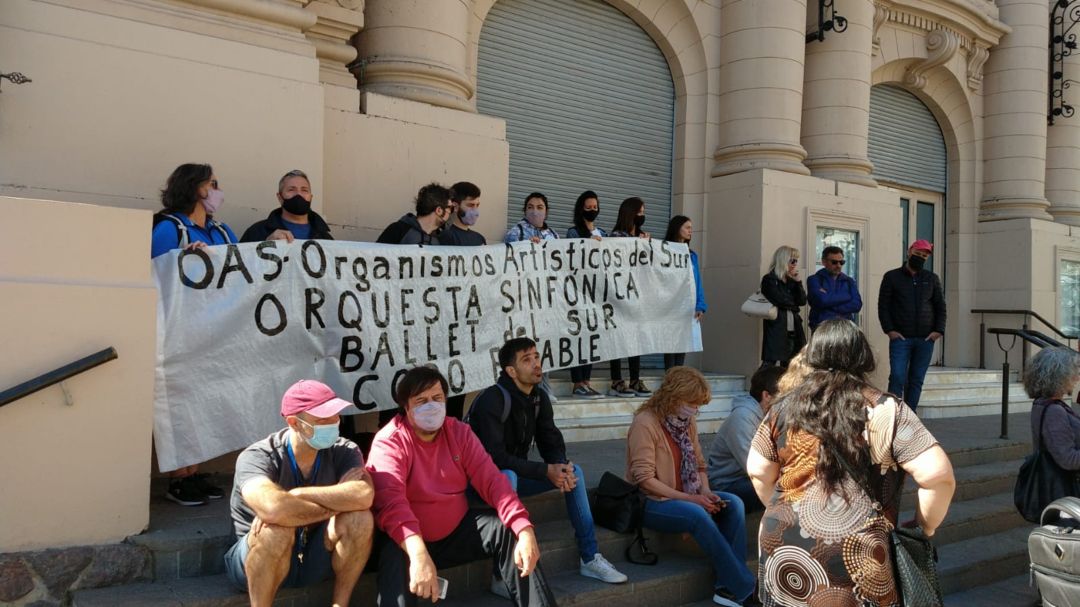 Los organismos artísticos del sur realizaron una protesta